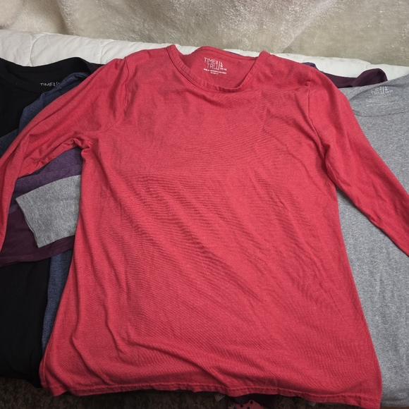 Time & Tru Long Sleeve Womans Shirt Bundle 8-Pack Size Large L 12-14 - Picture 4 of 14